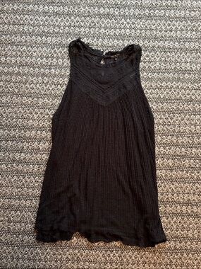 Lucky Brand Women’s Black Flowy Lacy Tank Mini Dress/Top Size XL